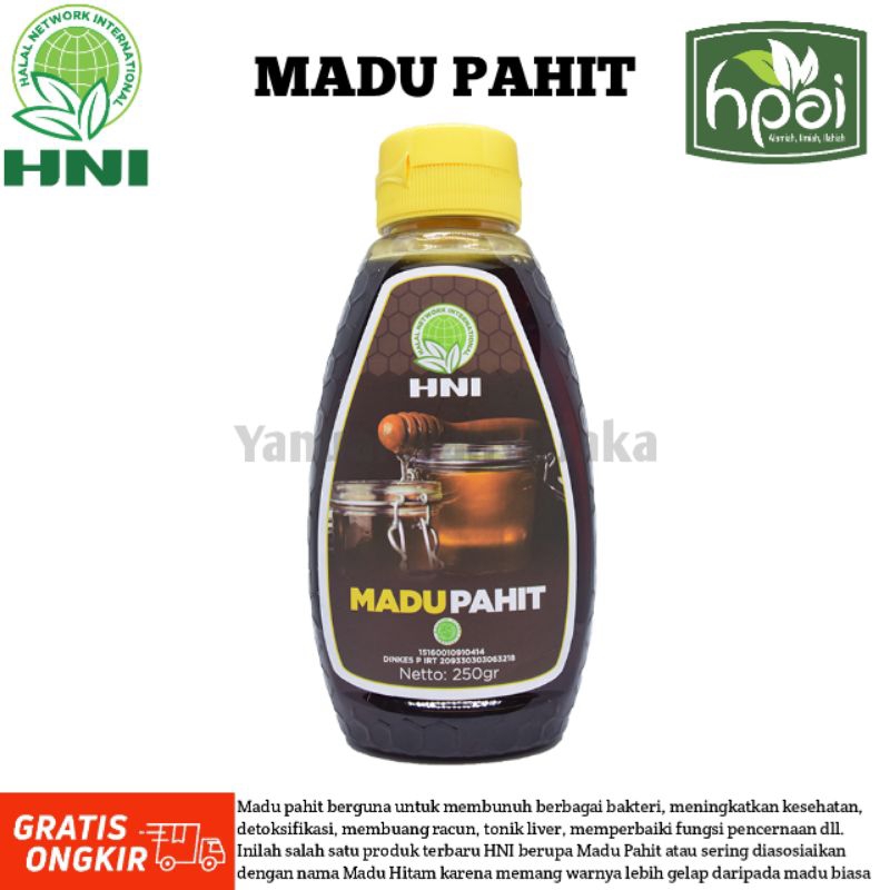 (Bisa COD) Masuk Hitam Pahit MADU PAHIT HNI 100% Halal Untuk Membunuh Bakteri Dan Meningkatkan Keseh