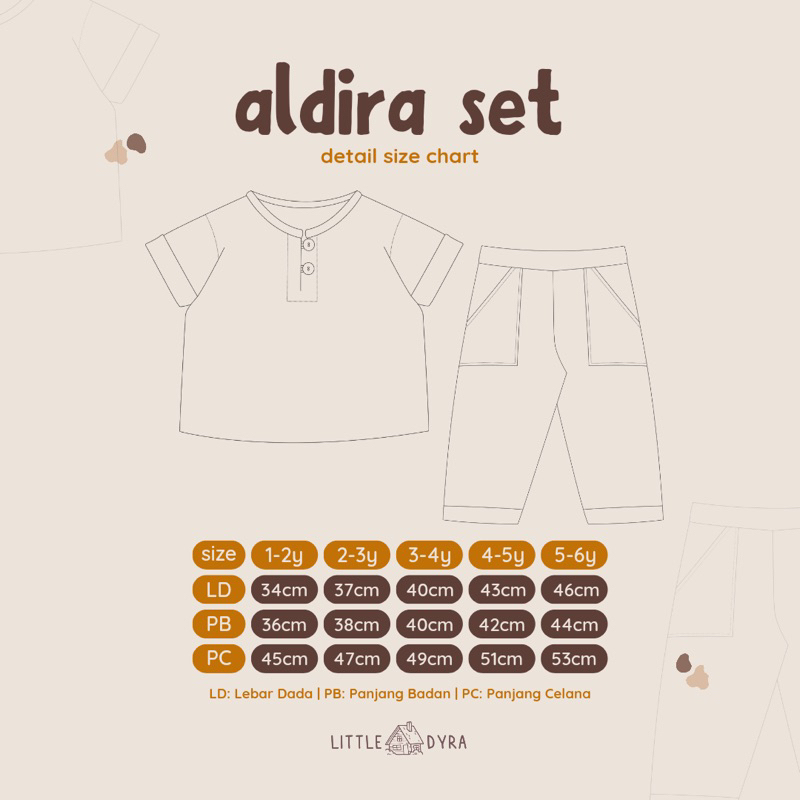 Little Dyra ALDIRA SET Anak 1-6thn / Setelan Anak
