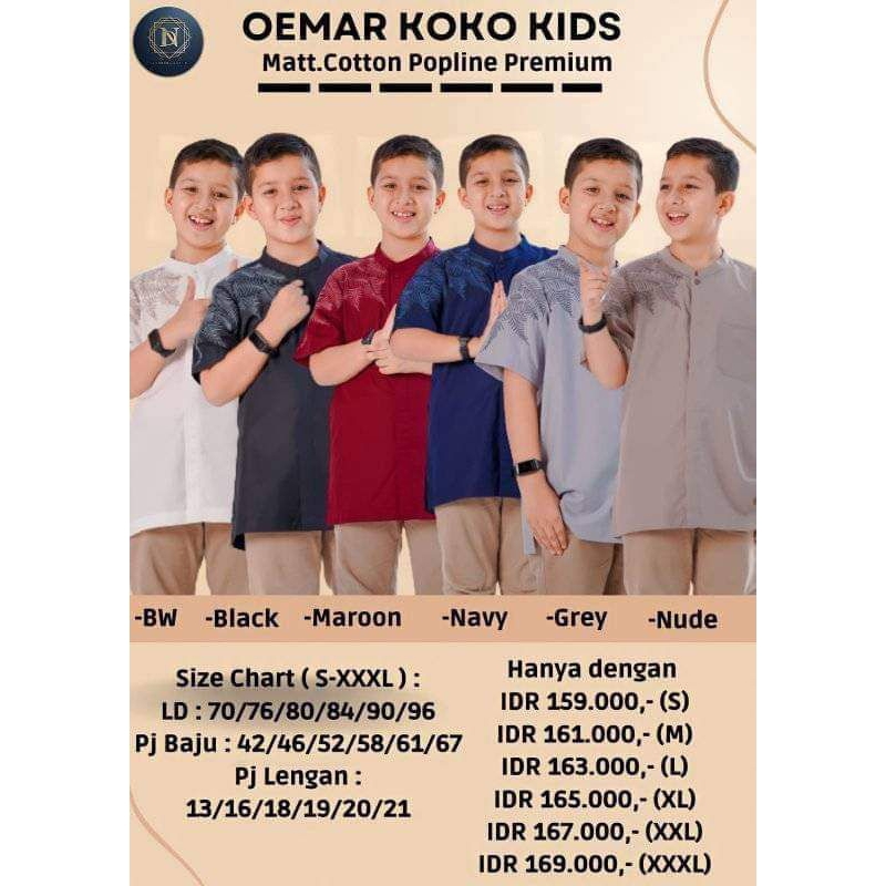 Oemar koko kids nadheera luxury original