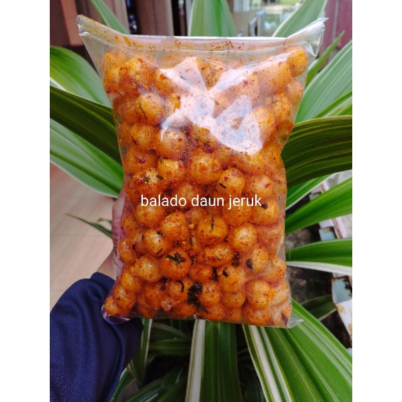 

endog lewo 250gram rasa balado daun jeruk dan pedas-emplod-comring-bodruk-cimol kering