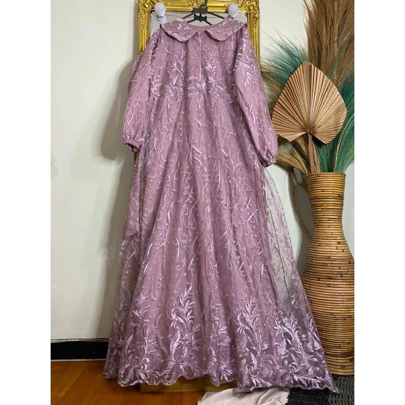 Gamis pesta gamis mewah gamis brukat tile