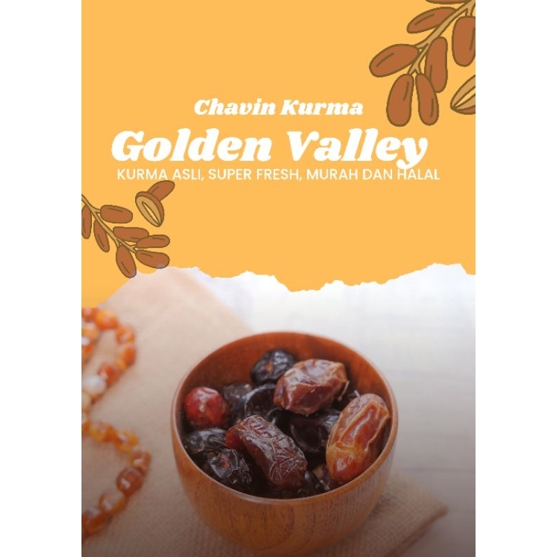 

Kurma GOLDEN VALLEY MADU Premium 100%Original Baru Repack 250 Gram - 1Kg