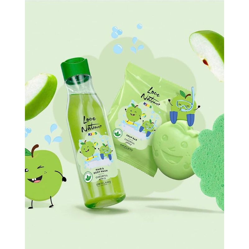 Love Nature Kids Hair&amp;Body Wash Playful Strawberry /Love Nature Kids Hair&amp;Body Wash Cheerful Apple