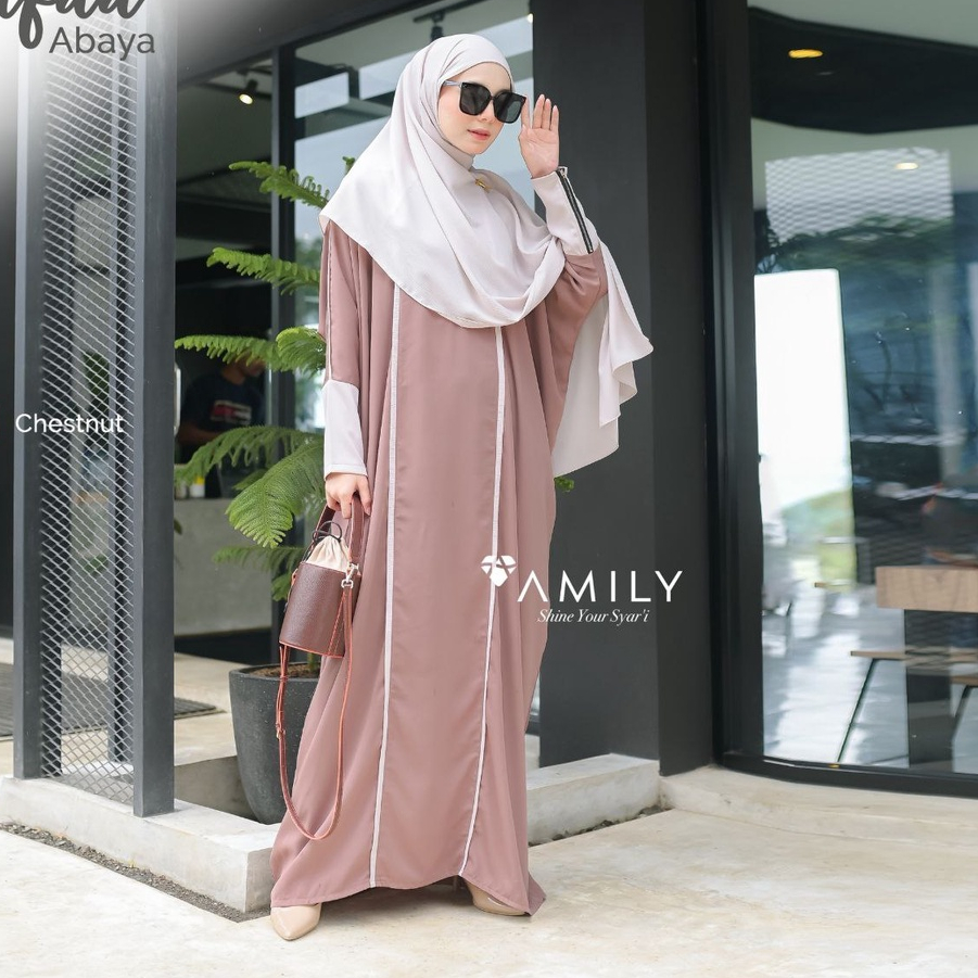 GAMIS BAJU ABAYA SYARI JUMBO BESAR ALL SIZE AMILY HIJAB WAAFA DRESS KAFTAN SET MUSLIMAH WEAR BUSUI F