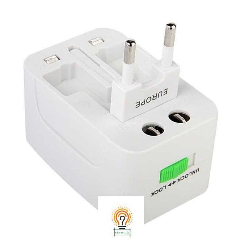 Universal Travel Adaptor all in 1 Home Adaptor Traveler EU AU UK US Plug Colokan