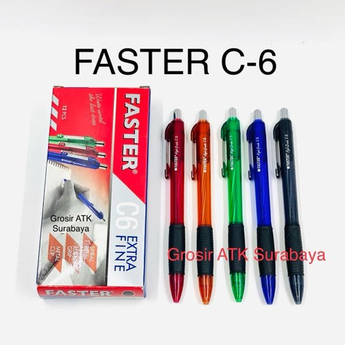 

Bolpen Pulpen Bolpoin Faster C6 / C-6 Extra Fine 0.7mm