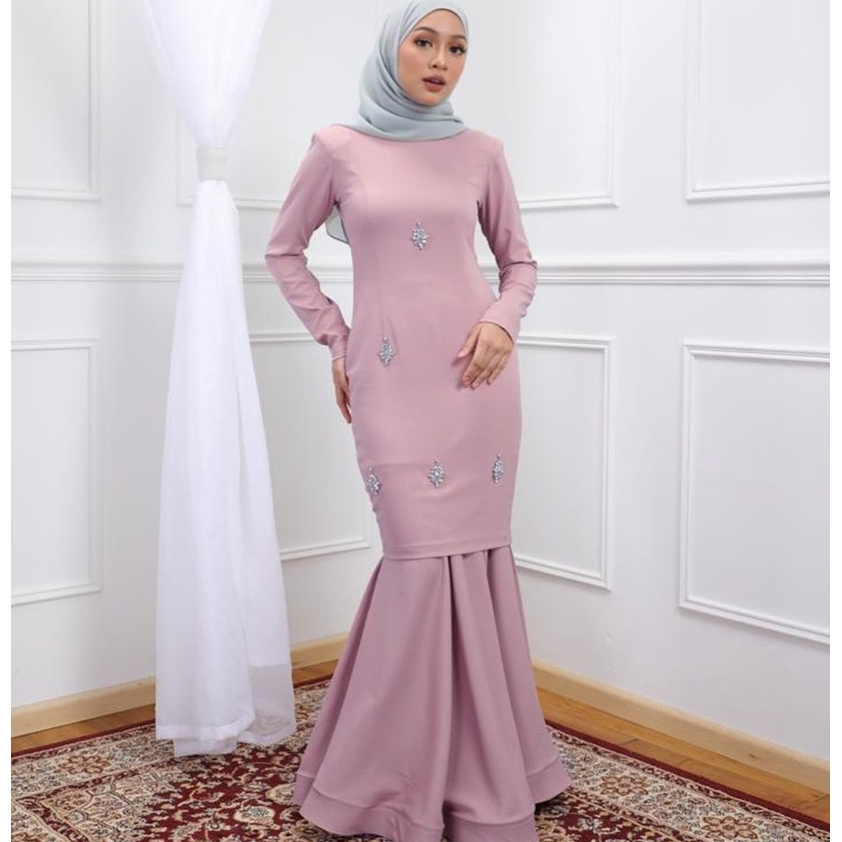 NURAALABEL - ALEEYA DUSTYPINK DRESS GAMIS BAJU KURUNG MELAYU WANITA MODERN GAYA MALAYSIA DENGAN PAYE