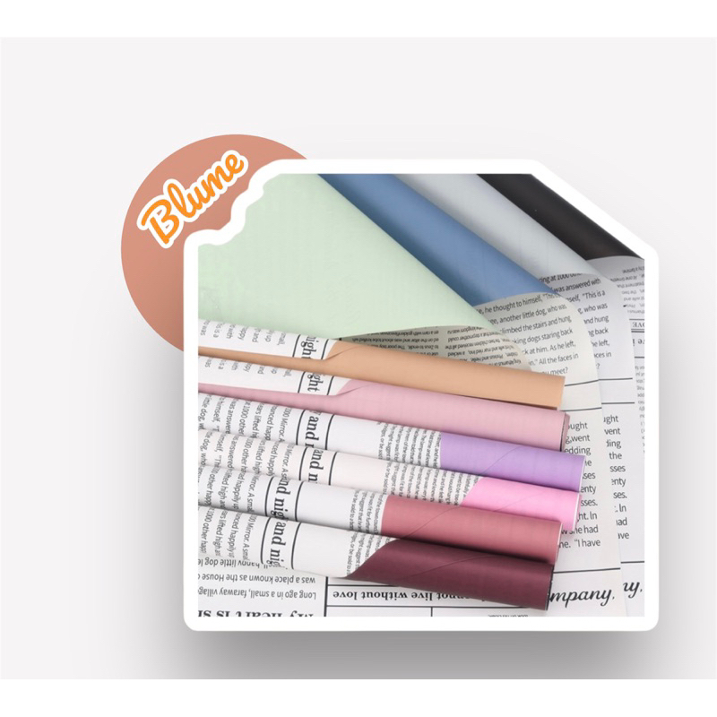 cellophane news paper [5lembar] / wrapping flower/ kertas wrapping motif koran