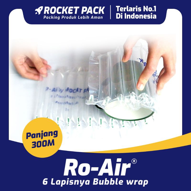 

Inflatable Air Bubble Cushion Wrap Ro-Air 300m Tinggi 15-100cm Rocket Pack REGULER