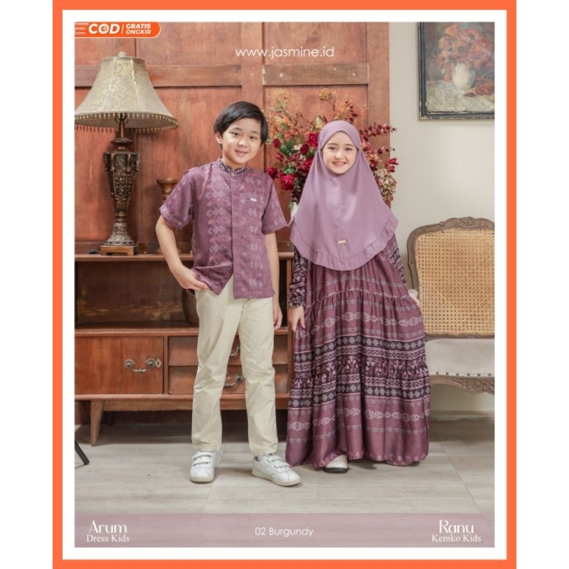 Arum Dress kids & Ranu Kemko Kids by Jasmine by Lidia Hadiwinoto Couple Anak Lebaran 2023 Gamis Anak