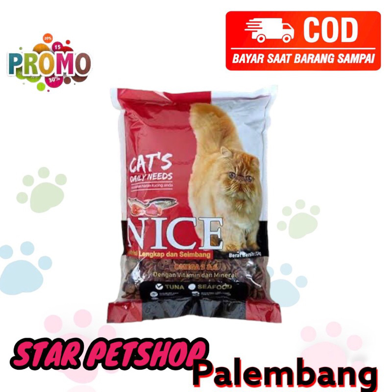 Makanan Kucing NICE CAT 1kg