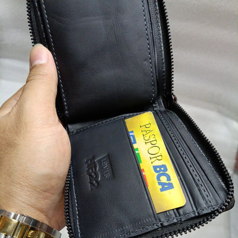 Dompet Kulit Pria Horse Kingdom H-13 || Dompet Lipat Seleting Pria Wanita Kulit PU import