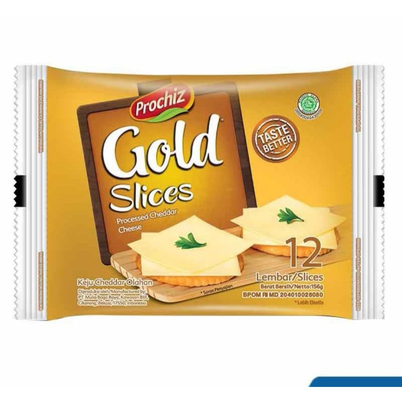 

Keju Pro Chiz Gold Slice 12 (156 gram)