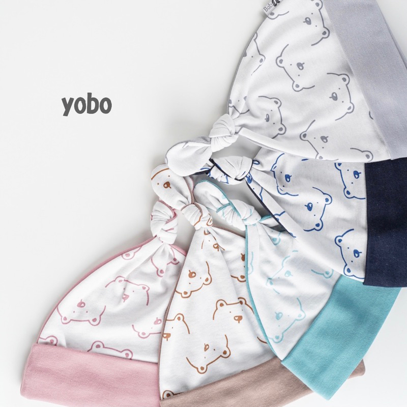 YOBO VERY BEARY Baby Accessories | TOPI SARUNG TANGAN KAKI BAYI STK Very Beary