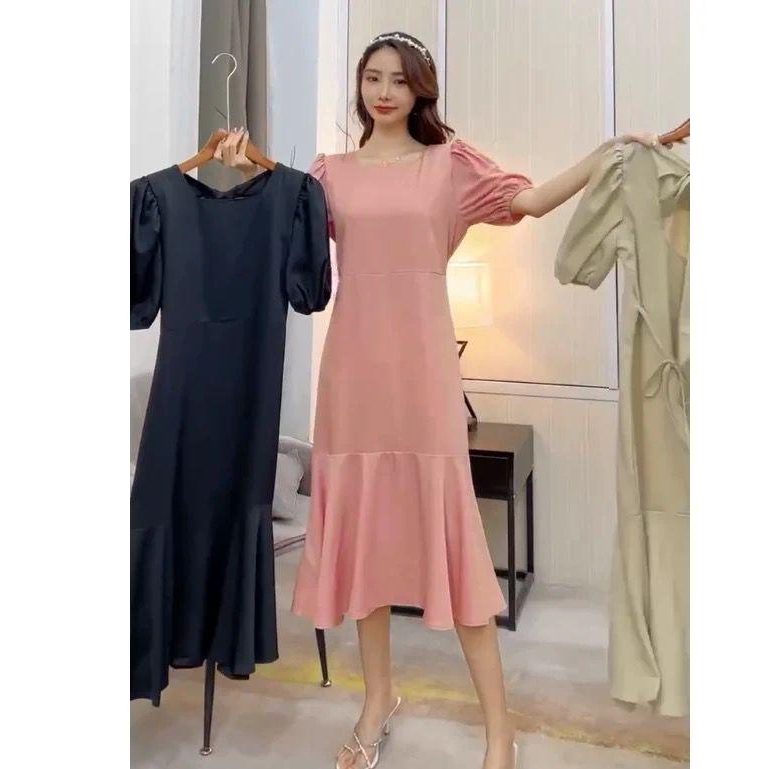 HS - LARISA DRESS / DRESS CASUAL WANITA / FASHION WANITA KOREAN STYLE