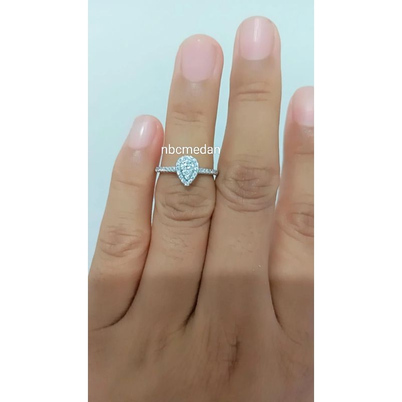 Cincin replika berlian  model bintang laut dan blue sapphire  mewah Cantik Tahan Lama,bisa dipakai sehari hari