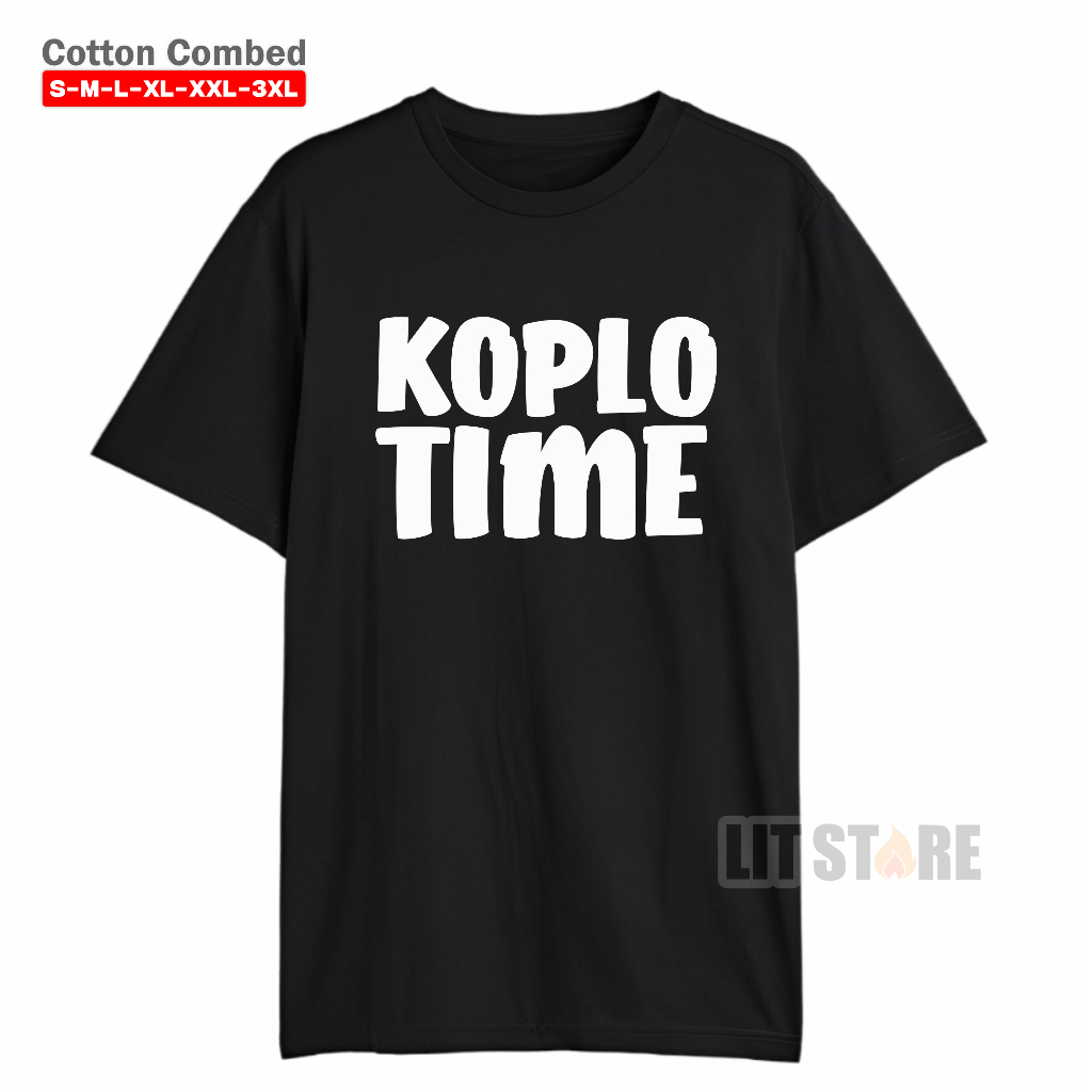 LITSTORE Kaos Koplo Time Kaos Dangdut Koplo T-shirt Musik