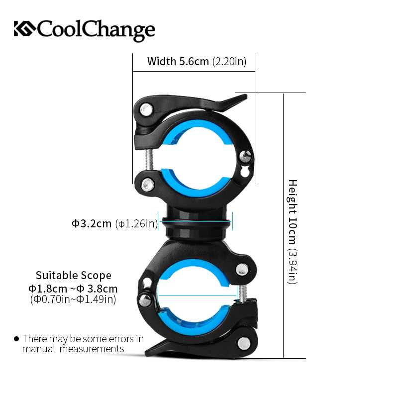TERBARU#23.03 -  CoolChange Clamp Penjepit Senter Stang Sepeda - 02011