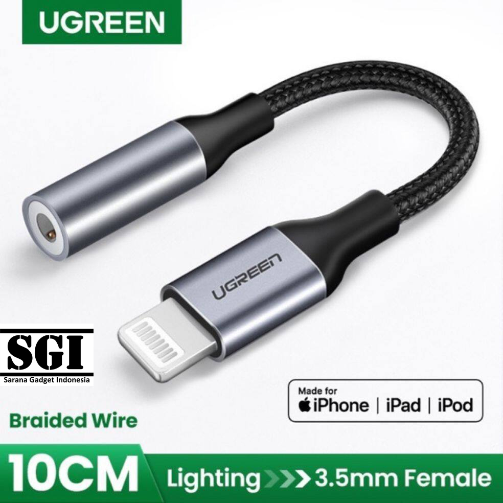 UGREEN ORIGINAL Audio Converter Lightning to 3.5mm MFI Made For Iphone 8 8+ Plus X 11 12 13 14 Pro M