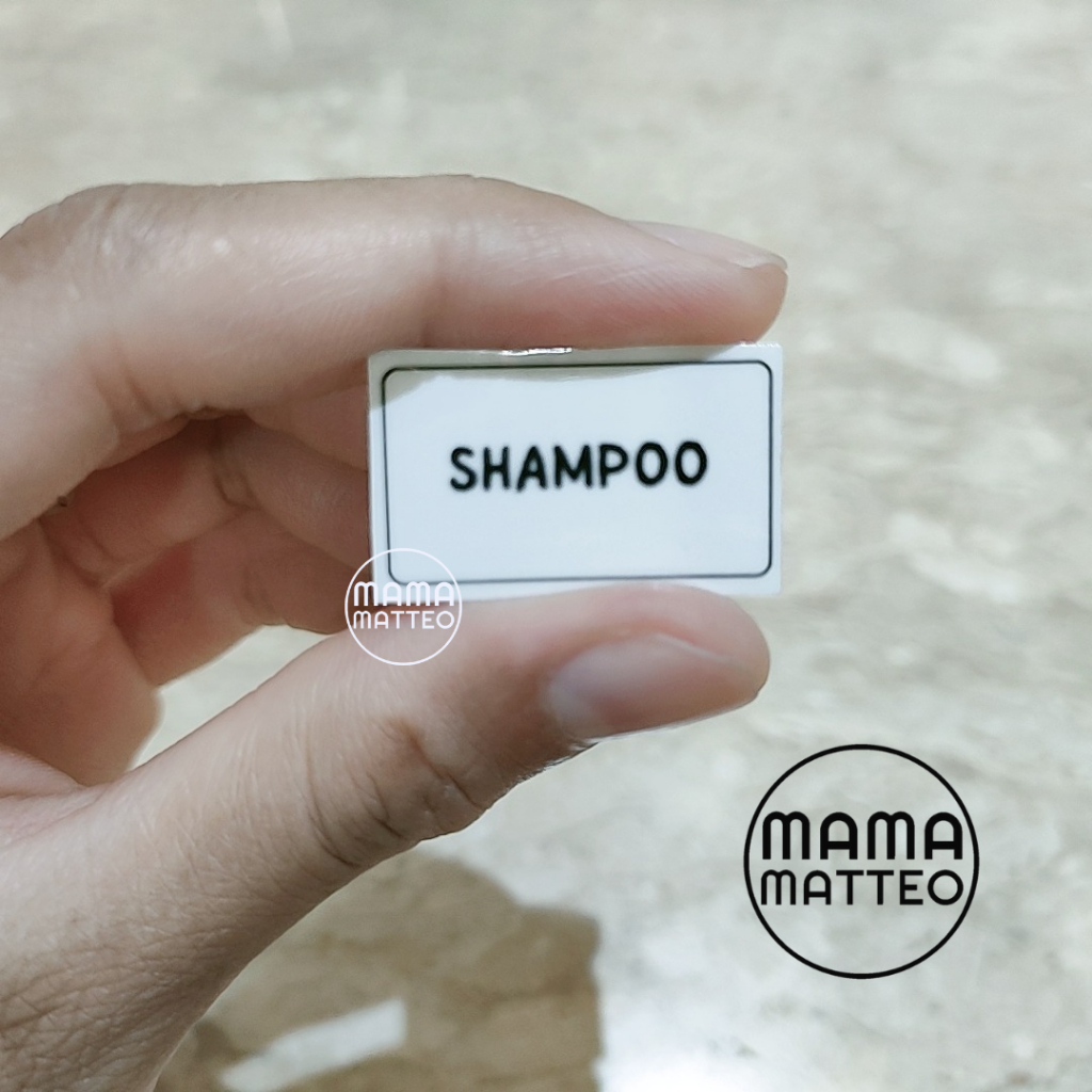 STICKER BENING Untuk Botol Pouch Travel Refill Kosong Isi Ulang / Stiker Label Nama Sabun Shampo Conditioner Sampo Body Wash Transparan