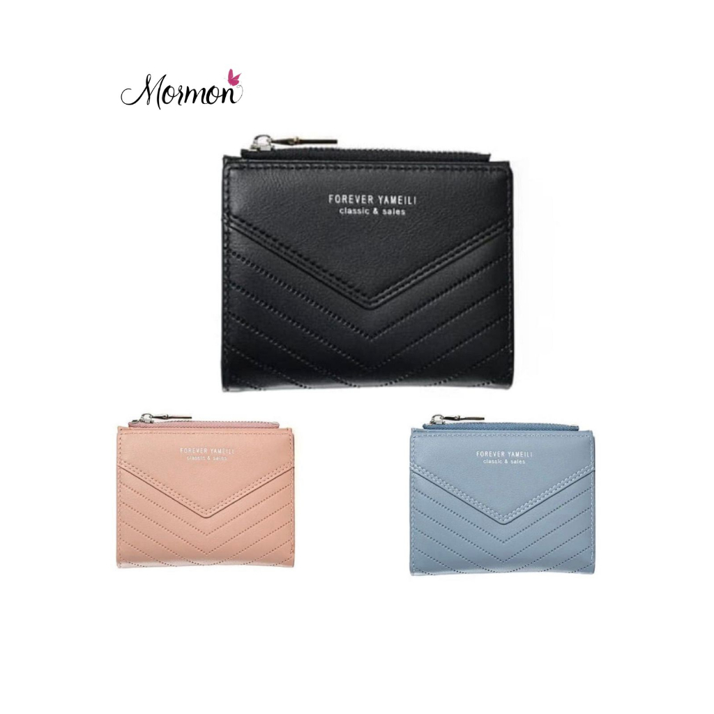 MORMON SANI - Dompet Lipat Wanita Import Korea Dompet Kecil Koin Kartu