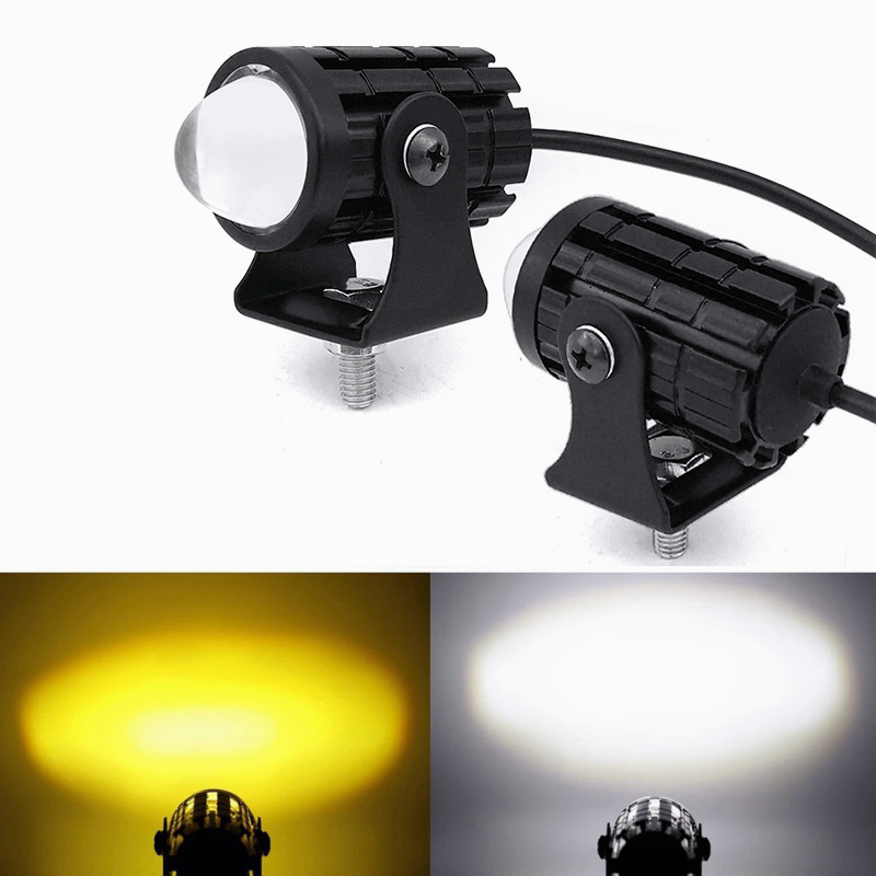 Headlamp Lampu Sorot Sepeda Motor Led Lampu Tembak Laser Led Mini 2 Warna - Lampu Tembak Sorot Foglamp Mini D2 Laser Super Terang