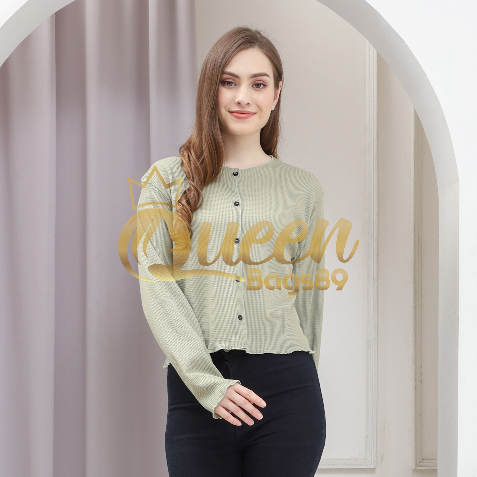 Queenbags89 baju outfit cewek baju atasan wanita baju Rajut RIB Suzi premium