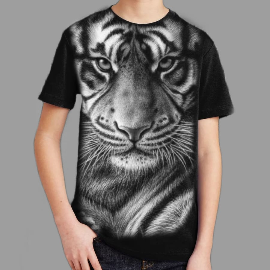 Kaos Distro Anak Umur 5tahun-13tahun Motif Macan MC 04 / Kaos anak-anak