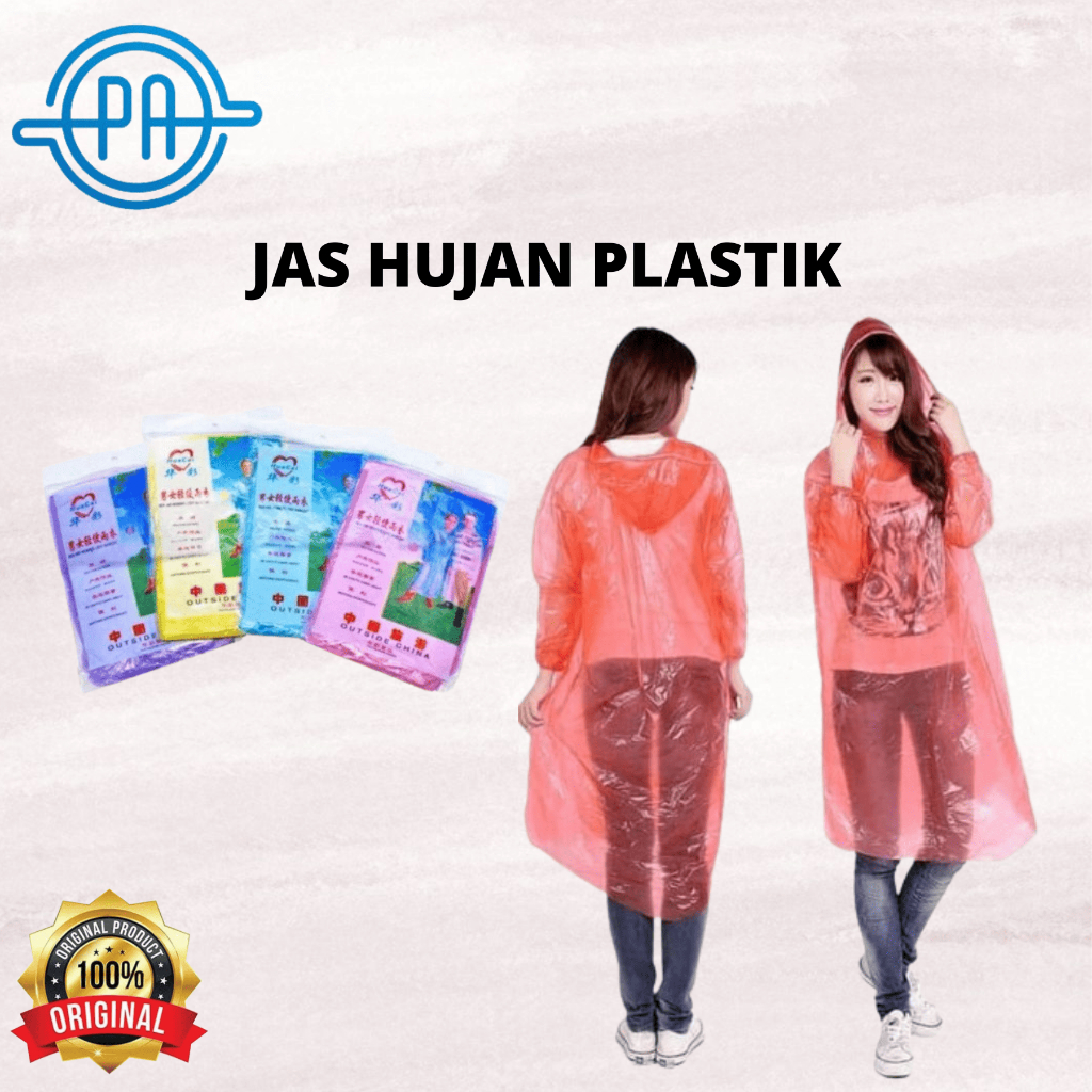 JAS HUJAN PLASTIK SEKALI PAKAI / JAS HUJAN PONCHO