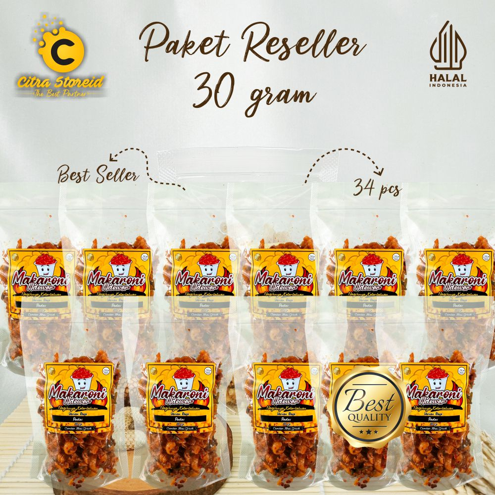 

PAKET RESELLER MAKARONI NDOWER EXTRA PEDAS BANTET DAUN JERUK BUMBU BASAH HOMEMADE CEMILAN VIRAL KEKINIAN MURAH SEHAT MAKANAN RINGAN KEMASAN 30GR 34PCS