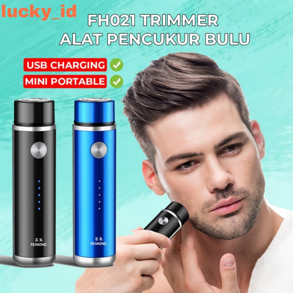 Alat cukur jenggot Listrik / Alat Cukur Mini Portable USB Charging / Shaver isi ulang / Alat Cukur FeiHong