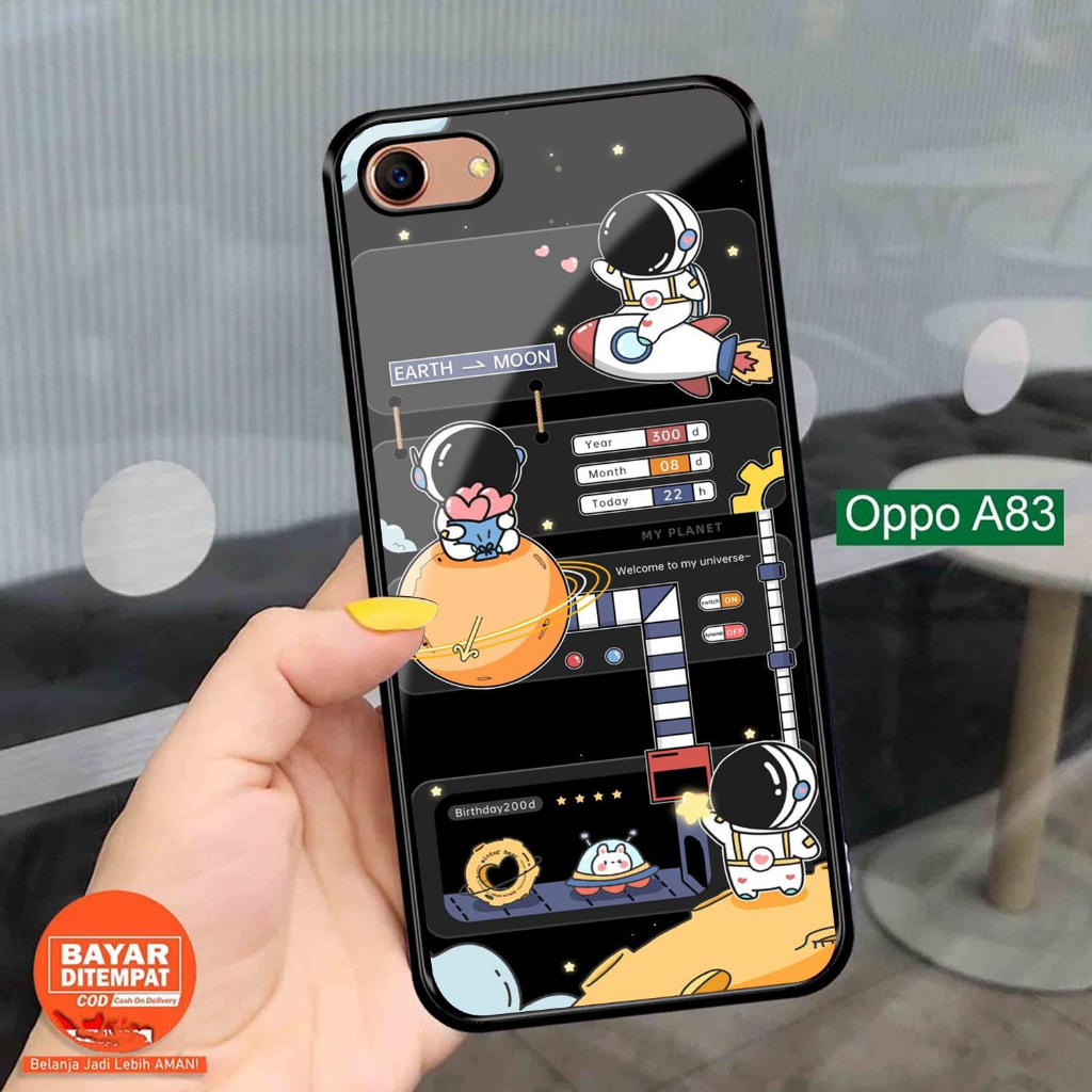 RC Case Oppo A83 Motif Aesthentic Astronot Casing 2D Glosy Oppo A83 Softcase Oppo A83 Terbaru - Case