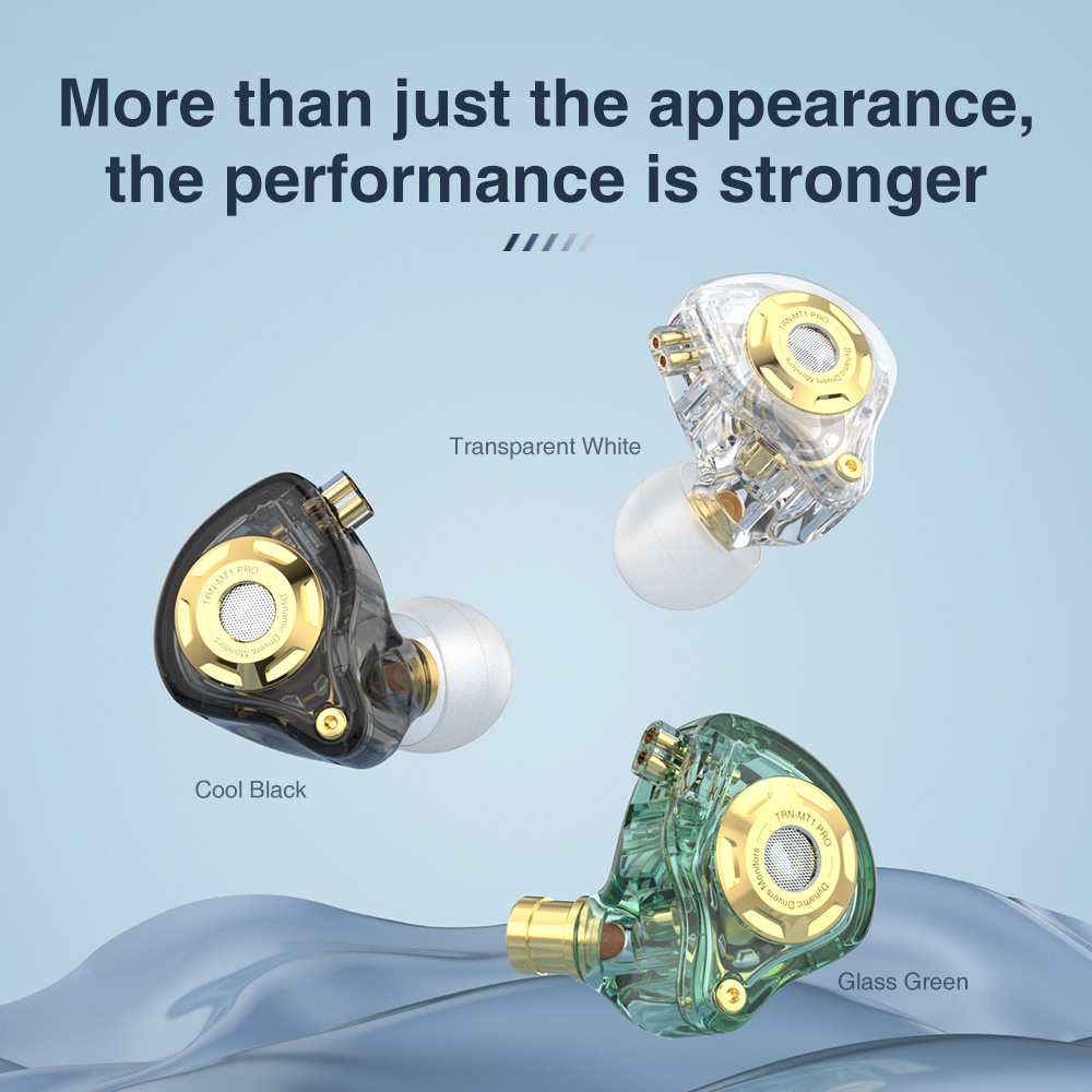 TRN MT1 Pro In-Ear Monitor Dynamic Drive Earphone HIFI Heavy Bass Sports Wire Control Earbud Headphone dengan Mikrofon