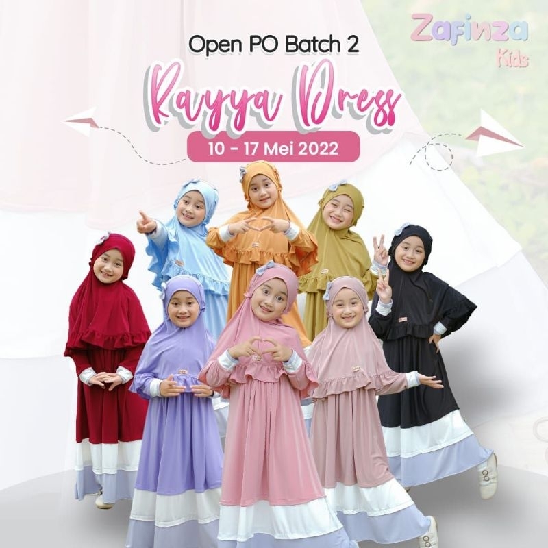 RAYYA Dress / gamis anak set hijab / gamis anak