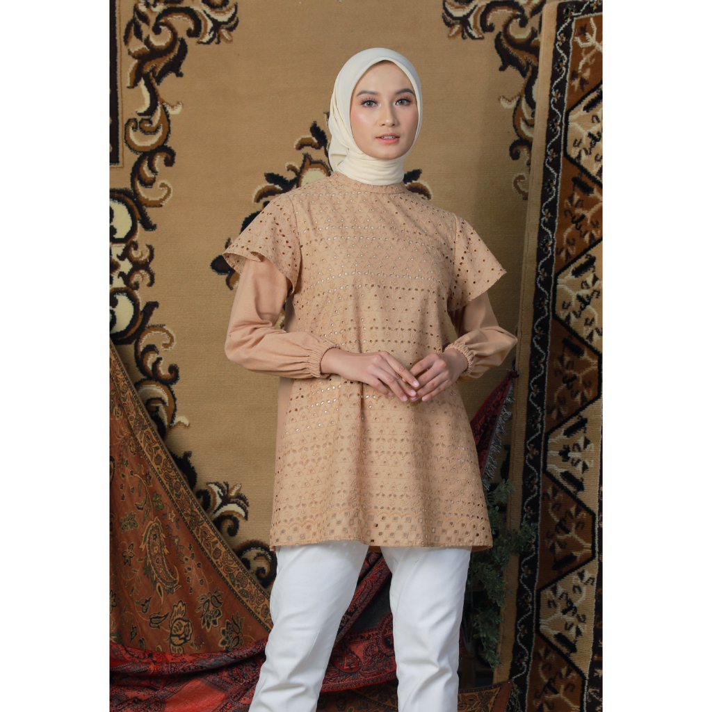 Zoya Lamanica Tunik - Atasan Polos Wanita Wudhu Friendly - Bahan Cotton