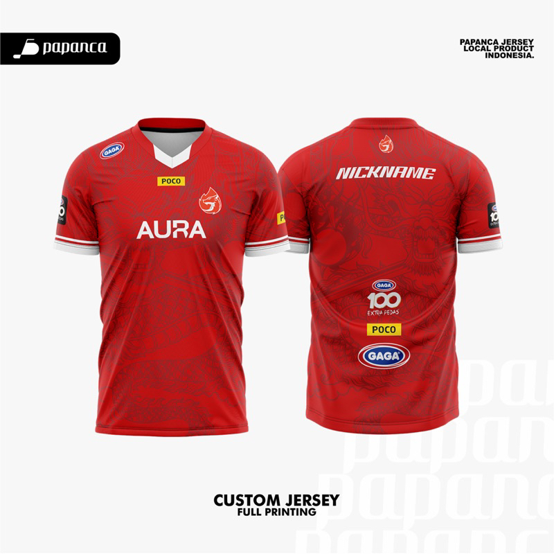 Jersey Aura Fire 2023 FullPrinting FreeNameSet