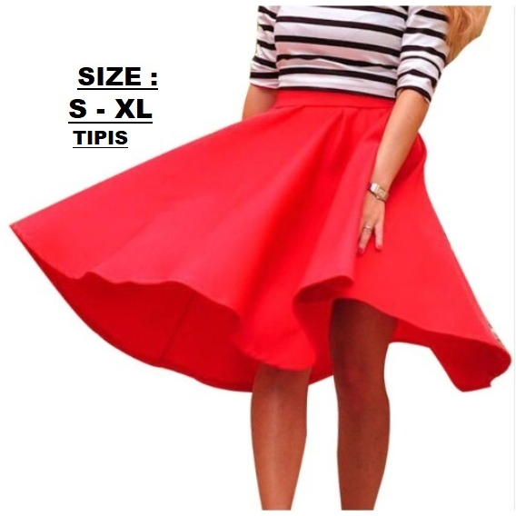 ROK MIDI SKIRT RD