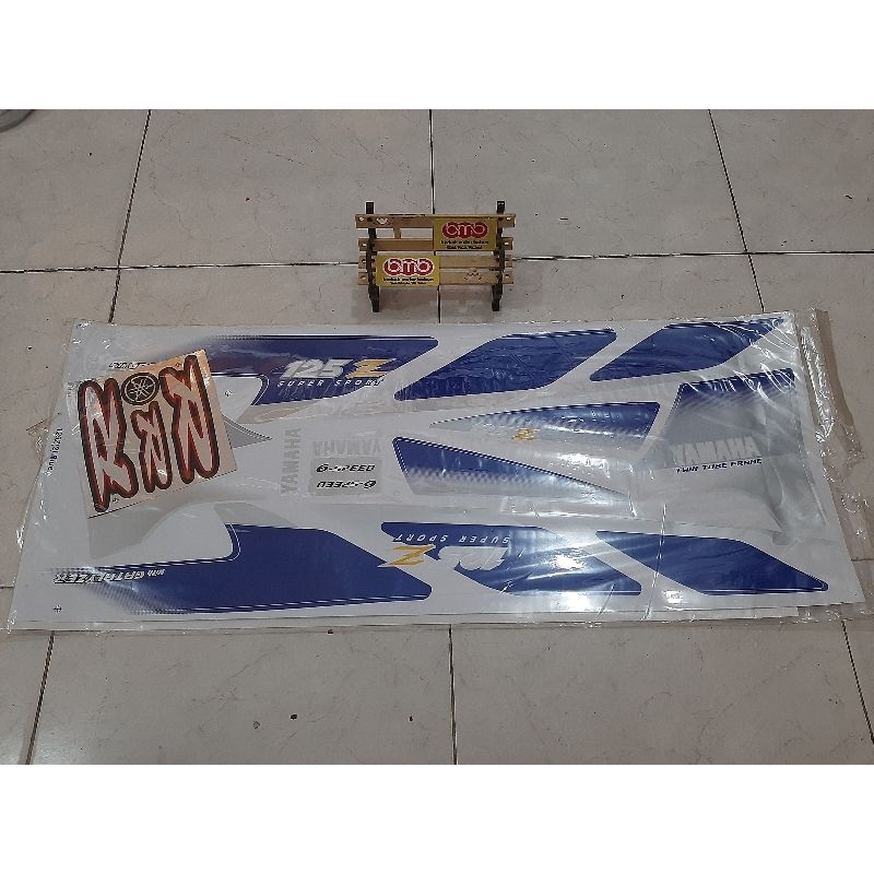 Yamaha 125 ZR stripping stiker sticker (2) biru bata blue