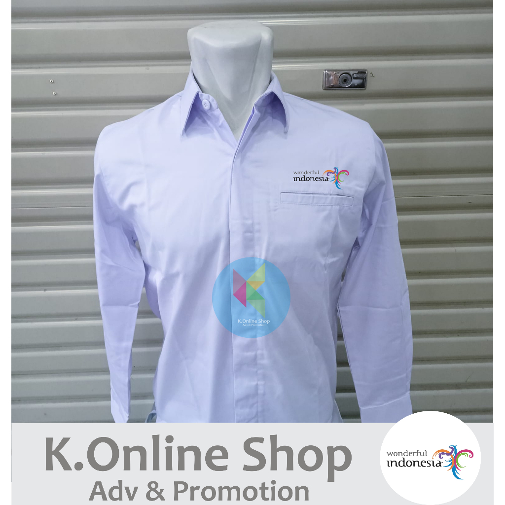 kemeja wonderful indonesia seragam wonderful indonesia baju wonderful indonesia lengan panjang