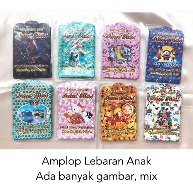 Amplop Lebaran Anak Umum per 10 pcs /Amplop Idul Fitri/ Angpao Lebaran