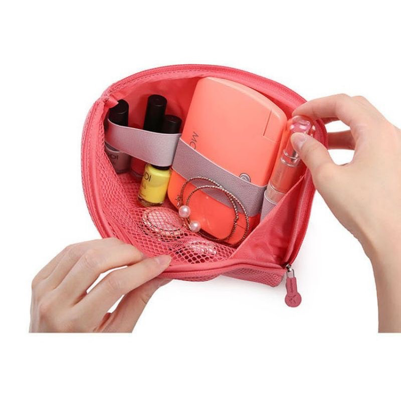 Dompet travel pouch / Organizer cable pouch travel / Shockproof Mesh Travel Organizer Pocket Kantong Cas Batrai Penyimpanan Charger Kabel Data Headset Kabel