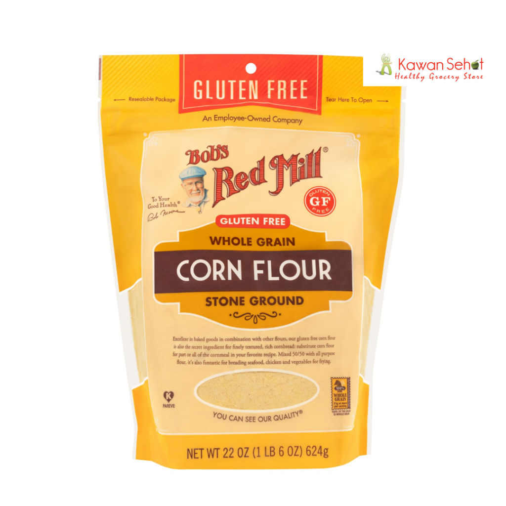 

Bob's Red Mill Organic Whole Grain Corn Flour 624gr | Tepung Jagung