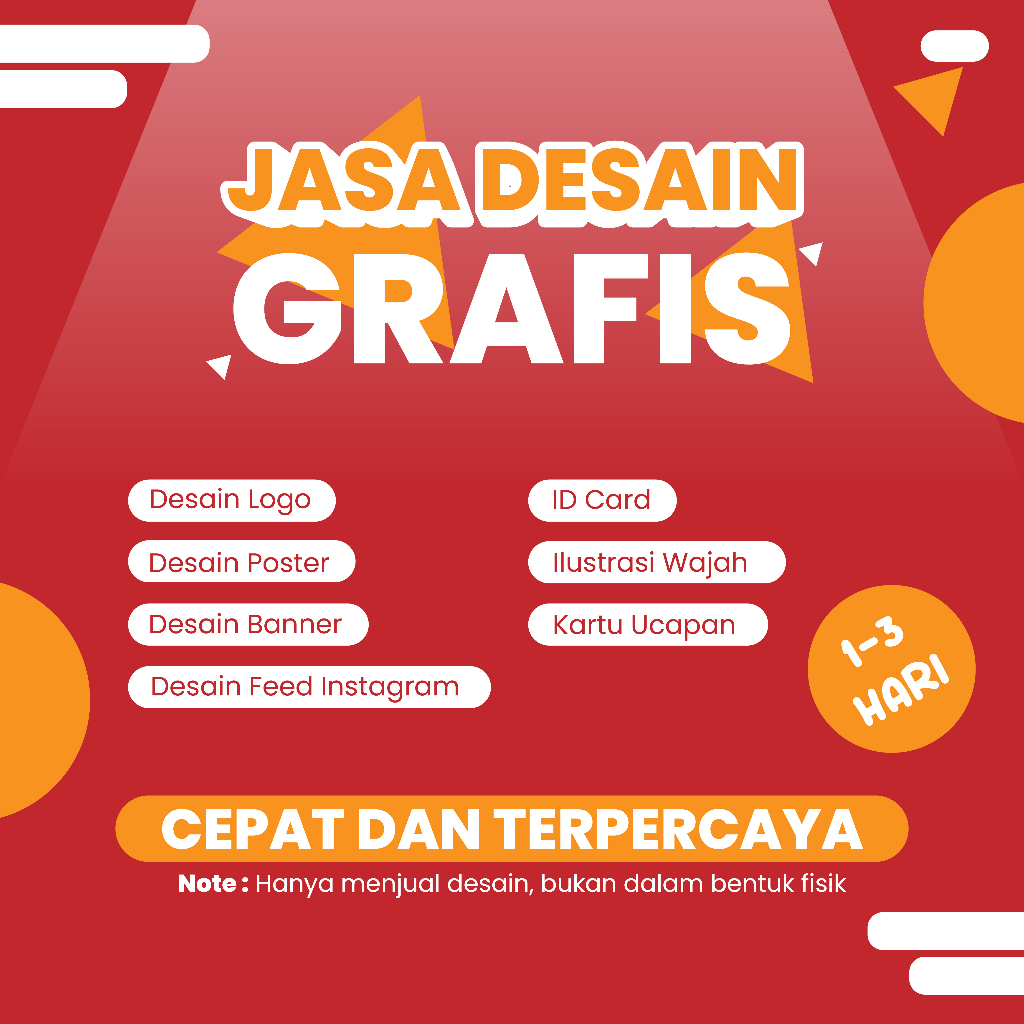 Jasa Desain Grafis (Logo, Poster, Ilustrasi, Kartu ucapan, Desain kemasan, DLL)