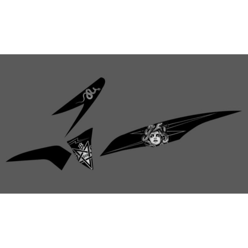 striping sticker beat pop transparan custom medusa 666