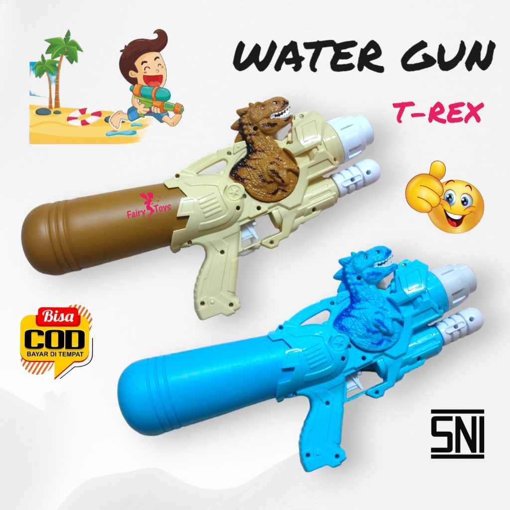 Mainan Pistoll Air WaterGun T-REX &amp; Captain