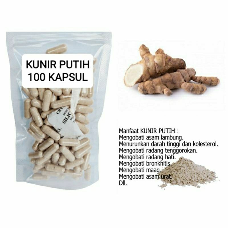 

KUNIR PUTIH 100 KAPSUL OBAT HERBAL TERBAIK TOPP SELLER JATIM (PREMIUM QUALITY)