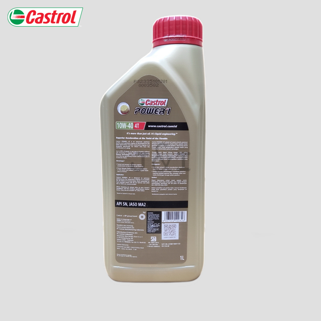 Castrol Power 1 10W-40 API SN JASO MA2 1 Liter