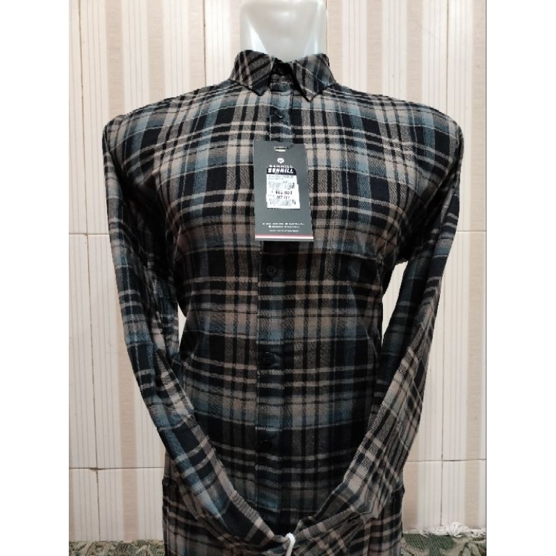 Kemeja Benhill Panjang Flanel Size S M L Xl 2xl 3xl 4xl /Kemeja Flanel Panjang Pria