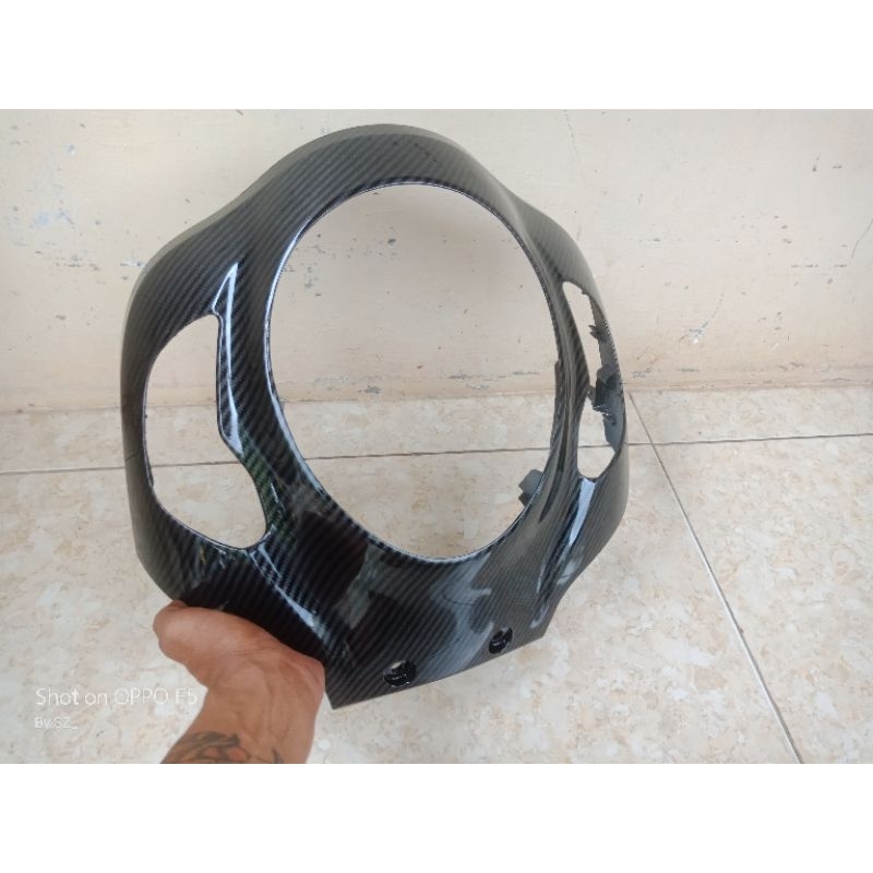 cover lampu depan scoopy 2020/2023 carbon