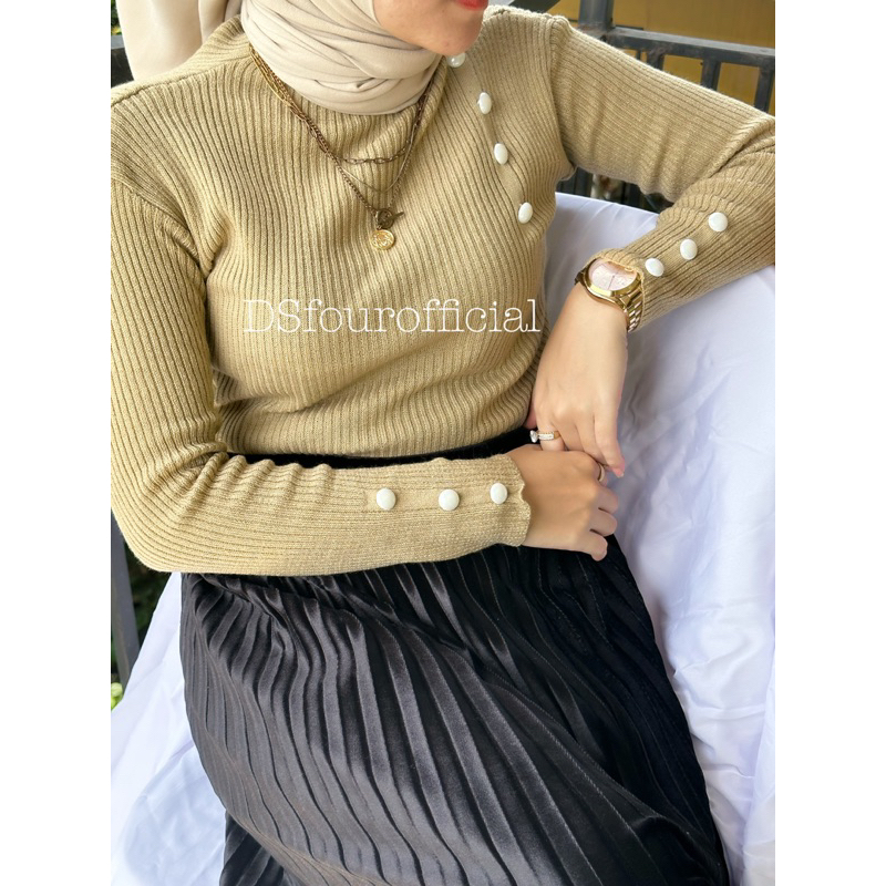 inner rajut kancing premium / turtleneck rajut premium {DSfourofficial}